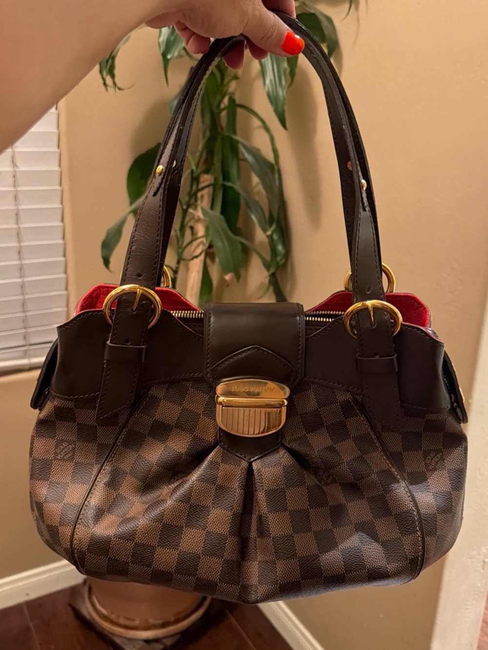 Authentic Louis Vuitton Damier Ebine Sistine PM